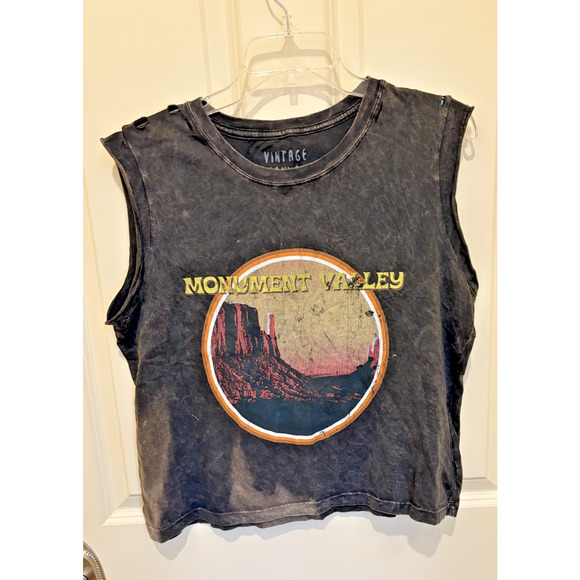 Vintage Canvas Women's Oversized Cropped Tee Size Medium NWT - Picture 1 of 5